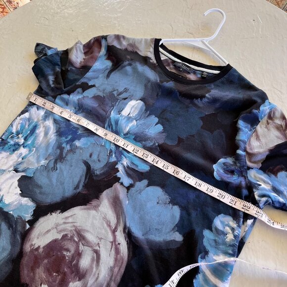 Ted Baker London Aristo Regular Fit Floral Print T Shirt Size 5 / US XL - Picture 9 of 10